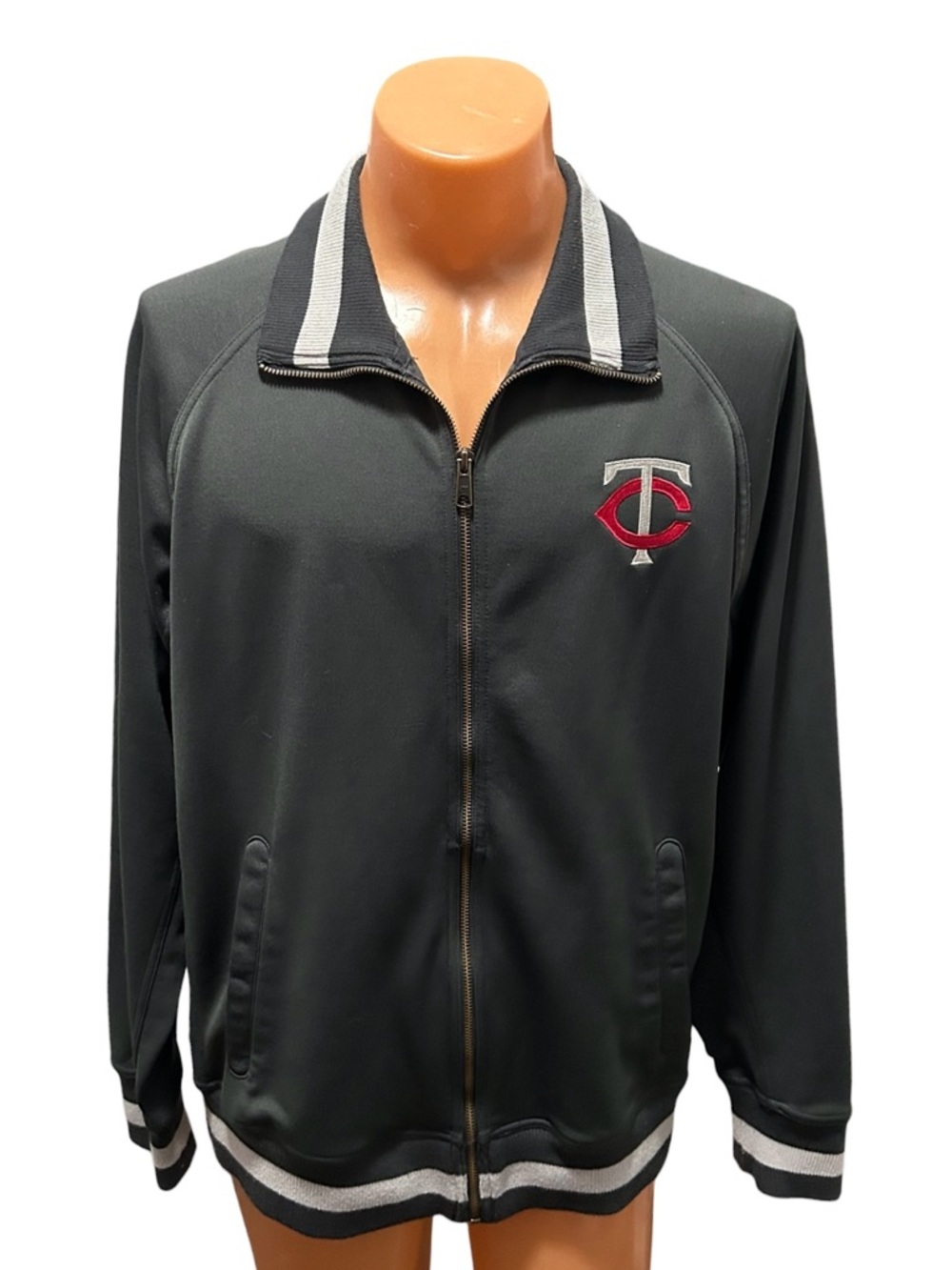Minnesota Twins Jacket Men’s XL Graphite Gray MLB Baseball Nike Full Zip Track.